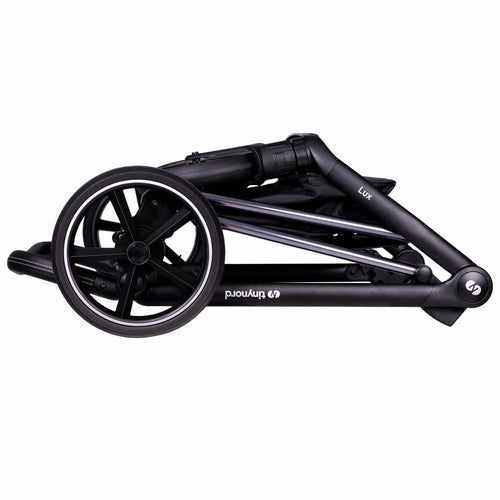 LUX Stroller Chassis – Chrome with Black Perforated Grip